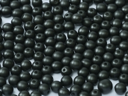 #06.01 50 Stck. Perlen rund Ø 4 mm - Metallic Black