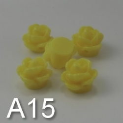 5 Stück Resin Rose Beads ca. 9x7 mm - verschiedene Farben