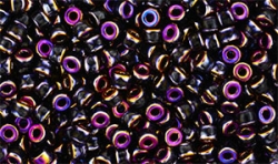 #6 - 10g MATUBO Seed Beads 8/o Crystal - Jet Sliperit Full