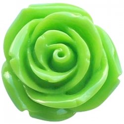 1 Stück Resin Rose Beads ca. 11,0 mm - bright green