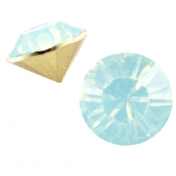 #15.01 - 2 Stück Chaton 6,5 mm (SS29) - lt blue turquoise opal