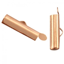 #15.02 - Bandverschluss (Slider Tube) - 15,5x4mm rosé goldfarben