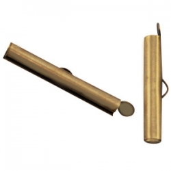 #16.00 - Bandverschluss (Slider Tube) - ca. 25,5 x 4 mm antik bronzefarben