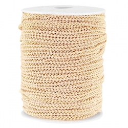 0,5 m Fashion Wire flach 5mm Nude beige-gold