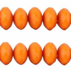 25 Stück facetierte Acryperlen 6x4 mm - russet orange