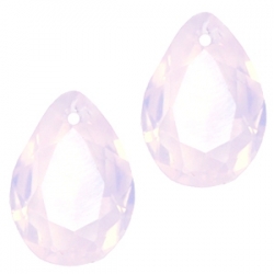 1 Tropfen facetiert 14x10x6mm (LxBxH) - opal water rose