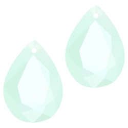 1 Tropfen facetiert 14x10x6mm (LxBxH) - opal pacific blue