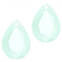 1 Tropfen facetiert 14x10x6mm (LxBxH) - opal pacific blue