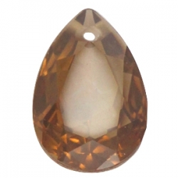 1 Tropfen facetiert 25x18x11mm (LxBxH) - opal smoke topaz