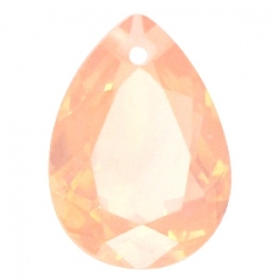 1 Tropfen facetiert 25x18x11mm (LxBxH) - opal lt peach