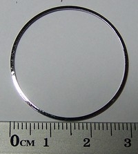 5 Stück Metallringe Ø30 mm silver