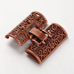 Fold Over Uhrenverschluss - 28x26x5 mm antique copper