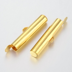 #16.05 - Bandverschluss (Slider Tube) - ca. 26 x 5 mm goldfarben