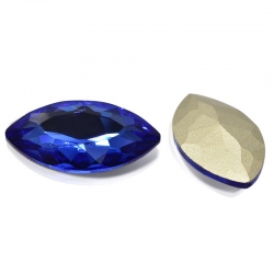 1 Glas-Navette Ø 32x17x6,8 mm - cobalt