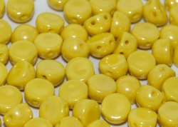 #39 25 Stck. 2-Hole Cabochon 6mm Lemon Shimmer