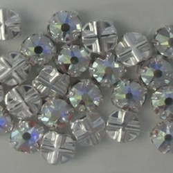 Swarovski® crystals - Rose Montées (SS16) - Crystal AB - silver-plated (53102),