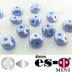 50 Stück - Es-O Mini  4mm - alabaster pastel lt sapphire