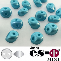 50 Stück - Es-O Mini  4mm - alabaster pastel aqua