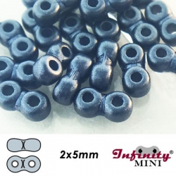 2 g - Infinity-Mini Beads - 2x5mm - alabaster pastel montana