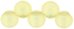 #51.05 1 Strang Perlen rund "Top Hole" - Sueded Gold Jonquil - Ø 6 mm