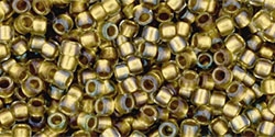 10 g TOHO Takumi Large Hole Seed Bead TTR-11-0262 - Inside Color Crystal/Gold Lined