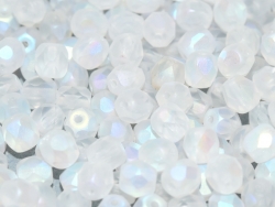 #45.3 50 Stück - 4,0 mm Glasschliffperlen - matte crystal AB