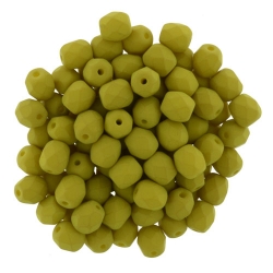 #101.02 50 Stück - 4,0 mm Glasschliffperlen - Saturated - Chartreuse