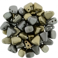 #01.01 - 25 Stck. NIB-BIT-Beads 6x5mm - Matte - Metallic Leather