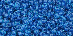 10 g TOHO Seed Beads 11/0 TR-11-0932 - Inside-Color Aqua/Capri-Lined (E)