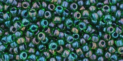 10 g TOHO Seed Beads 11/0 TR-11-0249 - Inside-Color Peridot/Emerald-Lined (E)