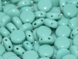 #03.00 - 25 Stück DiscDuo Beads 6x4 mm - Jade