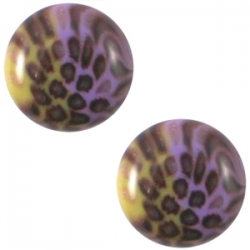 1 Stück Acryl-Cabochon - Polaris - rund - 20 mm - leopard purple