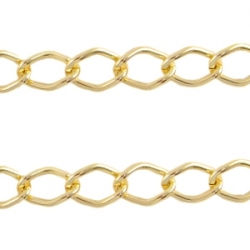 50 cm Gliederkette Aluminium Ø ± 14x9 mm gold