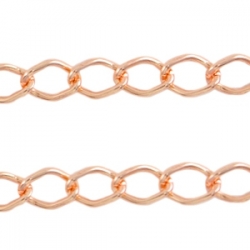 50 cm Gliederkette Aluminium Ø ± 14x9 mm rosé gold