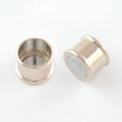 Magnet-Endkappen "Bamboo" - 19x14 mm Platinum Farben