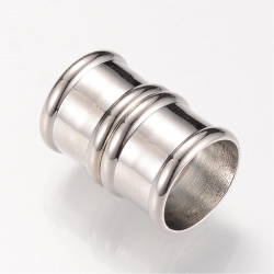 Magnet-Endkappen Bamboo - 19,5x12 mm Platinum Farben