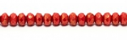 #22d - 20 Stück - 3*5mm Donut -op. red/gold lustered