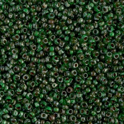 10 Gramm Miyuki Seed Beads 11-4507 Tr. Green Picasso