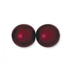 1 Strang - 10,0 mm Glaswachsperlen - burgundy