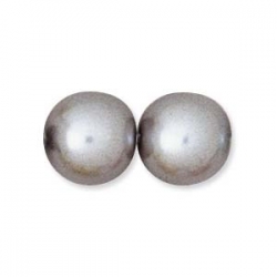 1 Strang - 12,0 mm Glaswachsperlen - silver