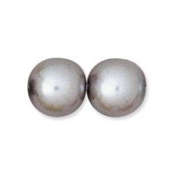 1 Strang - 08,0 mm Glaswachsperlen - silver