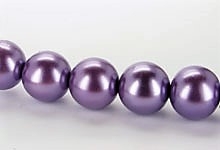 15 Stück - 14,0 mm Glaswachsperlen - lilac