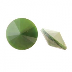 1 Glas-Rivoli Ø 18 mm - Leaf Green Pearl