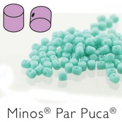 63130 - 25 Stück - Minos Par Puca - 2,5x3,0 mm - Opaque Green Turquoise