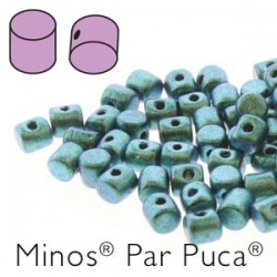 23980-94104 - 25 Stück - Minos Par Puca - 2,5x3,0 mm - Metallic Matte Green Turquoise
