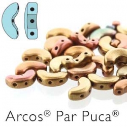 00030-01620 - 25 Stück - Arcos Par Puca - 5x10 mm - Yellow Gold Metallic Iris