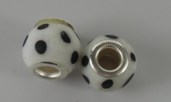 1 Stück Großloch-Lampwork Bead "Pandora II" - ± Ø12x14 mm