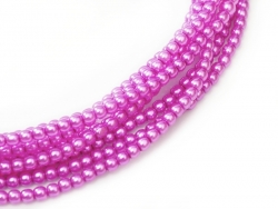 #27.0 1 Strang - 8,0 mm Glaswachsperlen - hot pink