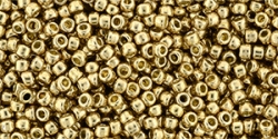 10 g TOHO Seed Beads 11/0 TR-11-PF592 - Permanent Finish - Galvanized Champagne (Golden Fleece) (A,C,D)