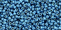 10 g TOHO Seed Beads 11/0 TR-11-PF582 - Permanent Finish - Galvanized Lt Teal Blue (Aqua) (A,C,D)